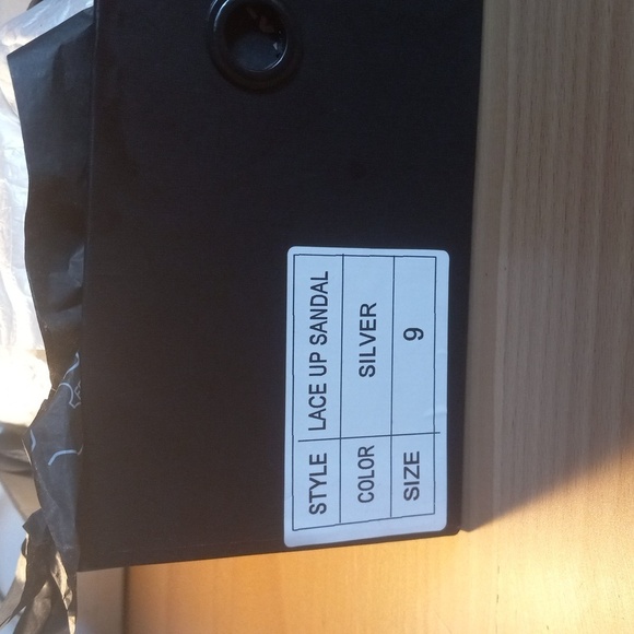 Been That | Silver Lace Up Heels | Size 9 - Picture 4 of 6